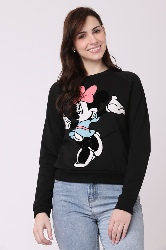 Black Graphic Straight Top, Black, image 1